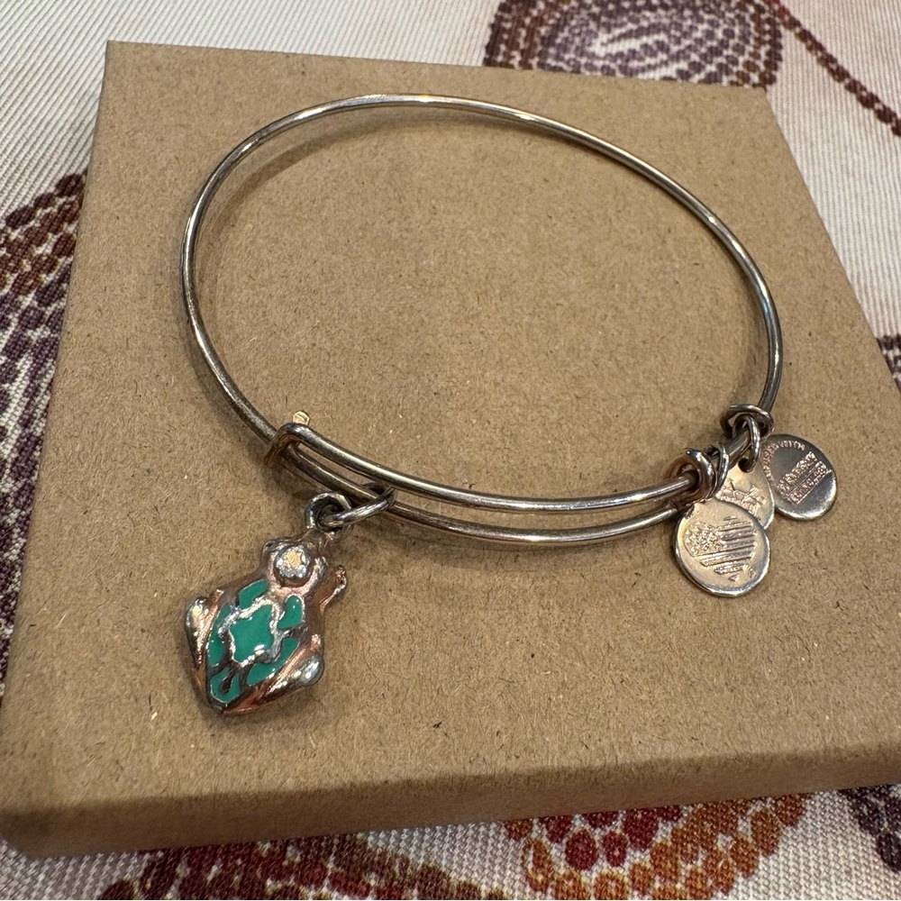 Alex and Ani Frog Prince Rose Gold Charm Expandable Bracelet